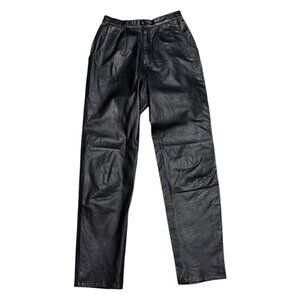 VINTAGE GENUINE LEATHER Diffusion Straight Leg Pants Womens XS (25x29)